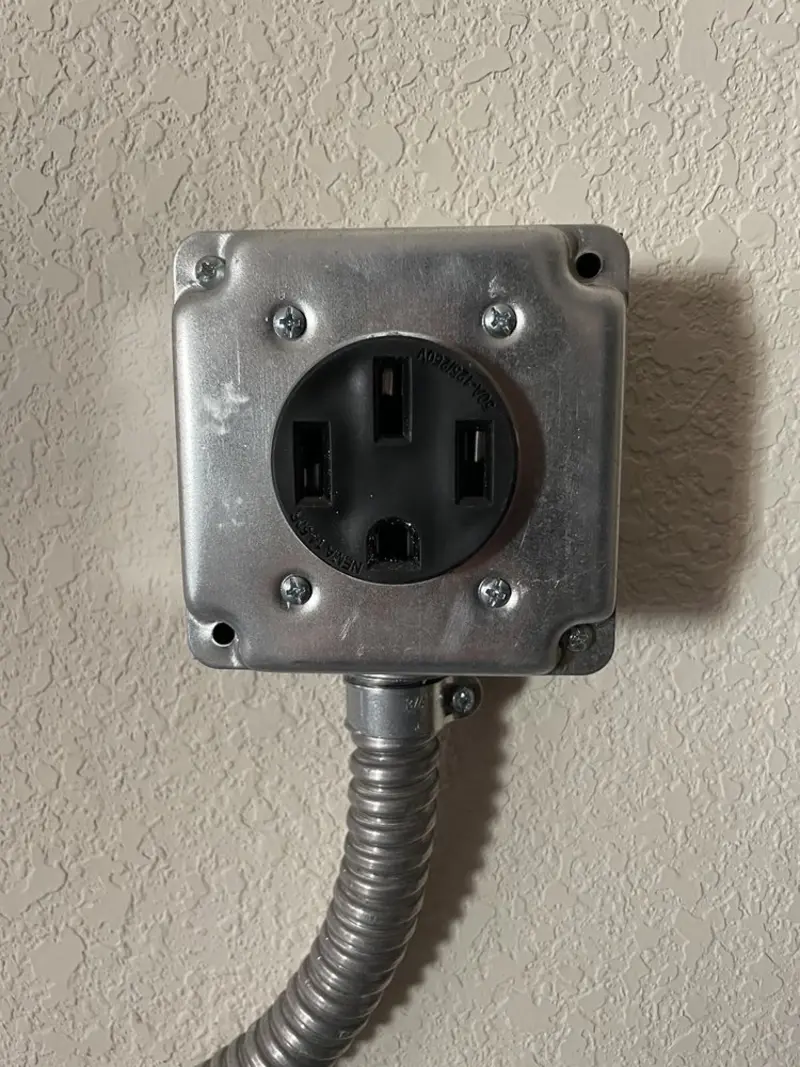NEMA 14-50 outlet installed for Smart Home Electrical in Yulee